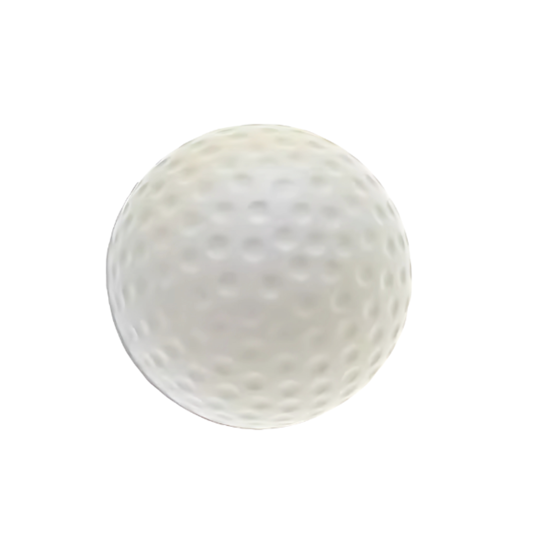 The Printed Stress Ball Golf is a white, stress ball-like golf ball featuring dimples, set against a plain white background.