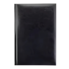 A plain black hardcover A5 Day-to-a-Page Executive Luma diary with an embossed design.