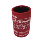 Red Promotional Stubby Holder with customised text