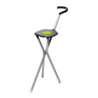 A Sport Seat folding walking stick that doubles as a seat.