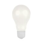A white, frosted LED light bulb with a standard shape and screw base is centered on a plain white background.