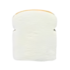 The Stress Ball Bread Slice, set against a plain white background, offers an unexpected source of stress relief and a soft, comforting visual escape.