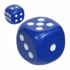Stress Ball Large Dice with White Dots rests on a clean, white background.
