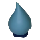 The Stress Shaped Water Drop is a teal, rubber stress ball with a smooth surface, pointy top, and flat base. Its uniform color and tactile feel are ideal for squeezing away tension.