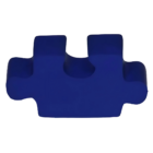 Blue piece from the Stressball Shape Jigsaw Set on a white background.