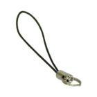 A keychain accessory with a black loop and a small metal connector, designed for attaching to small gadgets or items.