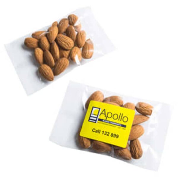 25g Raw Almonds in Printed Packages