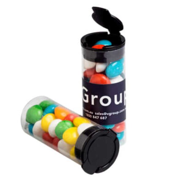 Chewy fruit sweet filled tube 35g