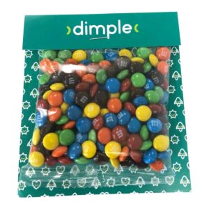 50g Bags of M&Ms with Logo Printed Cards