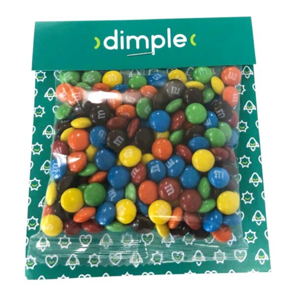 50g Bags of M&Ms with Logo Printed Cards