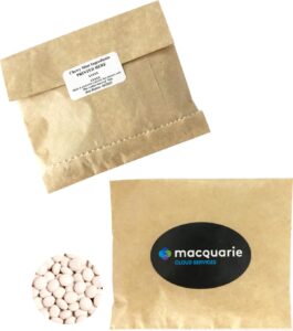Logo Branded Paper Bags Of Mints 50G
