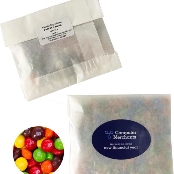 Skittles in Branded Kraft Paper Bags 50g