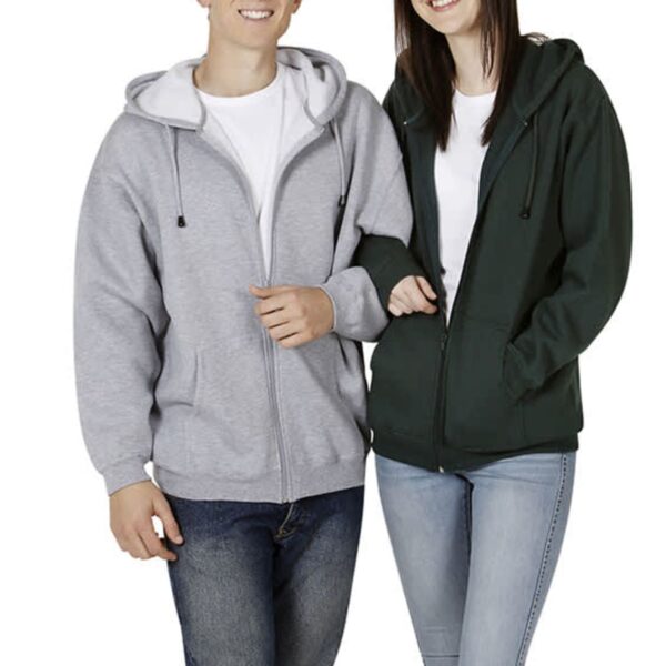 Full Zip Fleecy Hoodie, Adults