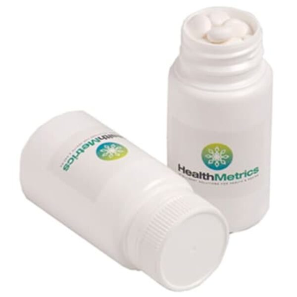 Branded Pill Bottle With Mints
