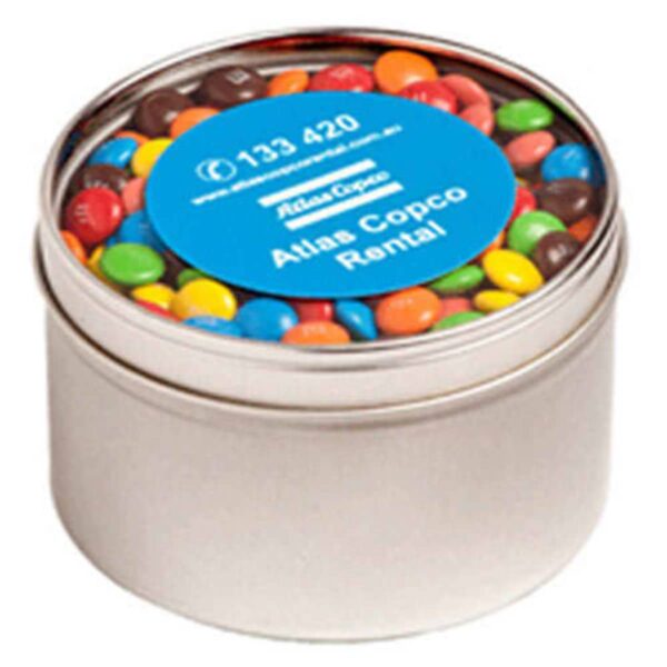 Promotional Lollies M&Ms in Can
