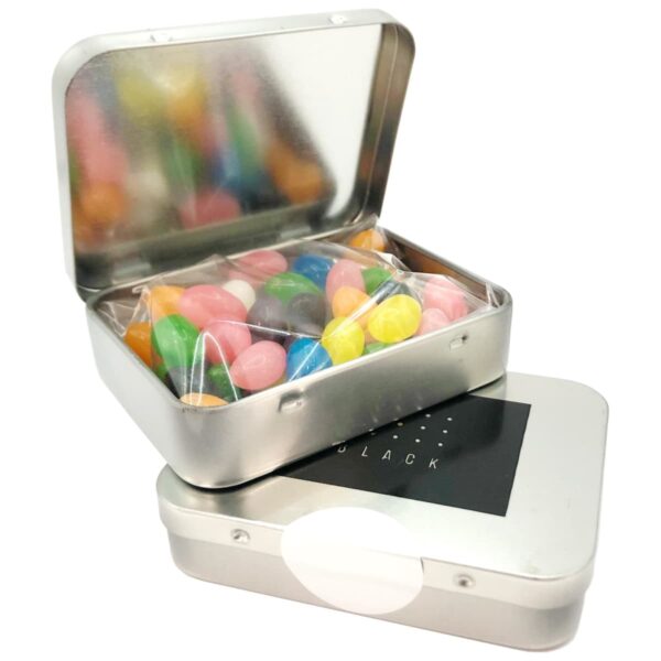 Hinged Tin Jelly Beans for Expos