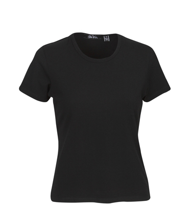 Round Neck Cotton Lycra Tee Ladies