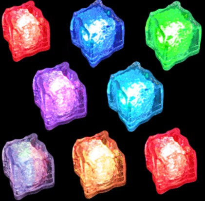 Custom Branded Rainbow Flashing Ice Cube