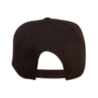 Back view of a black Flat Peak Urban Cap on a white background.