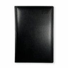 A5 Leather Look Diary, black, closed, with 2022 embossed on the top right.