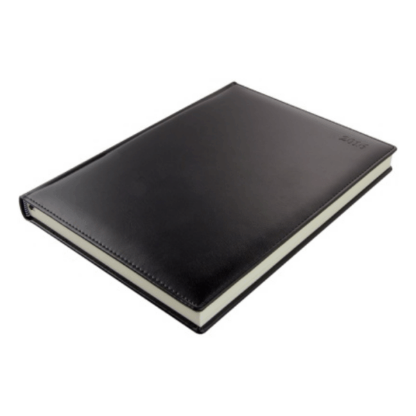 Cumberland Fast Printed Custom Diary hardcover, 2023 embossed, closed and angled view.