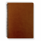 University Premium Branded A5 notebook, spiral-bound with a leather-like cover, shown closed.