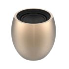 Gold, egg-shaped Intense Bluetooth Speaker featuring a black top speaker grill.