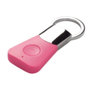 Personalised Selfie Keyring in pink and silver with a camera icon button on the front.
