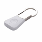 White and silver Personalised Selfie Keyrings with camera button symbol on plastic end.