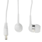 Piper Earbuds: White wired earphones with 3.5mm jack.