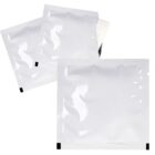 Three individually wrapped wet wipes on a white background.