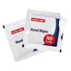 Two packets of Ultra Care alcohol-free hand wipes on a white background.