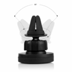 Car Air Vent Phone Holder with 90° tilt & 360° rotation for flexible phone positioning.