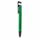 A green Plastic Stylus Phone Stand, black clip and tip, displayed on a white background.