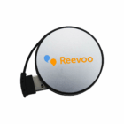 Round retractable Dales USB Hub with Reevoo logo, perfect for use as a USB hub.