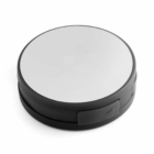 Round, compact mirror with black casing beside the Dales USB Hub on a white background.