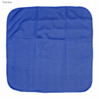 Arctic double layer cooling face cloth in dark blue with textured, rounded edges.