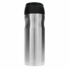 Highwave stainless thermos mug 14 oz with black lid, upright on a white background.