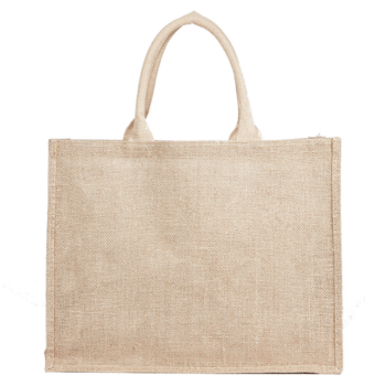 The Kala Jute natural Bag is a plain beige tote with two handles shown on a white background.