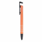 Orange Metal Stylus Phone Stand with black clip and three silver bands near the tip.