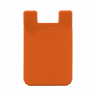 Moors Mobile Phone Wallets: orange silicone wallet with curved pocket, on white background.