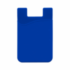 Moors Mobile Phone Wallets: blue silicone, curved front, open top, on white background.