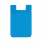 Moors Mobile Phone Wallets: Blue silicone wallet with open top, sticks to phone or flat surface.