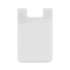 Moors Mobile Phone Wallets: White silicone wallet with rounded corners and a curved top design.