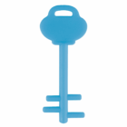 Pembroke Key Phone Stand: simple blue key with round head, two prongs, and phone stand feature.