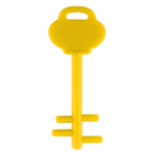 Pembroke Key Phone Stand: plain yellow, round head, two notches—also a phone stand.