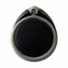 Black and gray teardrop security tag, like the Plastic Mobile Phone Stand Ring.