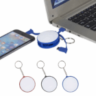 Smartphone Promotional USB Cables connect devices; choose red, black, or blue keychain style.