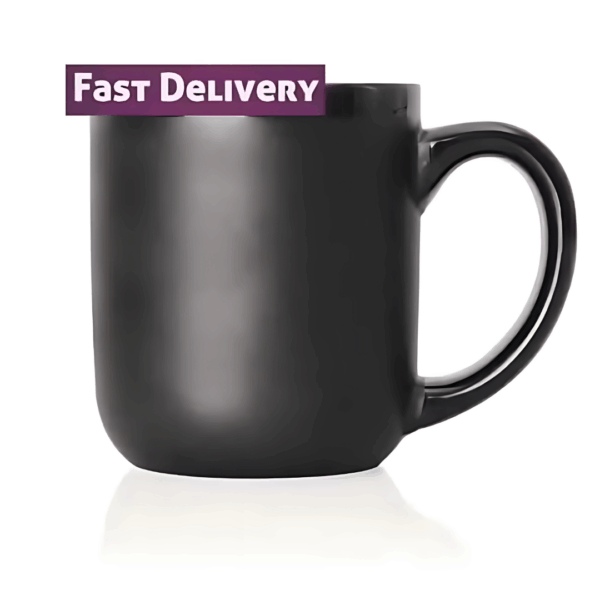 Gloss Trim Large Mug—Fast Delivery highlighted in a purple box at the top left.