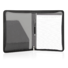 Port A4 Zipper Compendium with notepad, pen, and pockets shown on a white background.